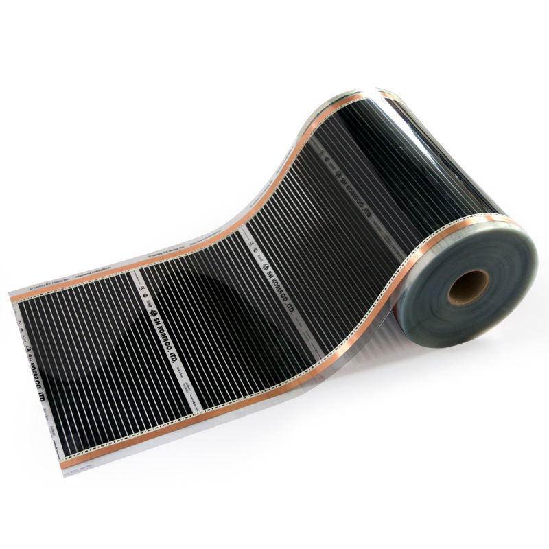 220v 220w 50cm-8 meter bredde sund gulvvarme infrarød gulvvarme kulstoffilmvarmer elektrisk gulvvarmemåtte