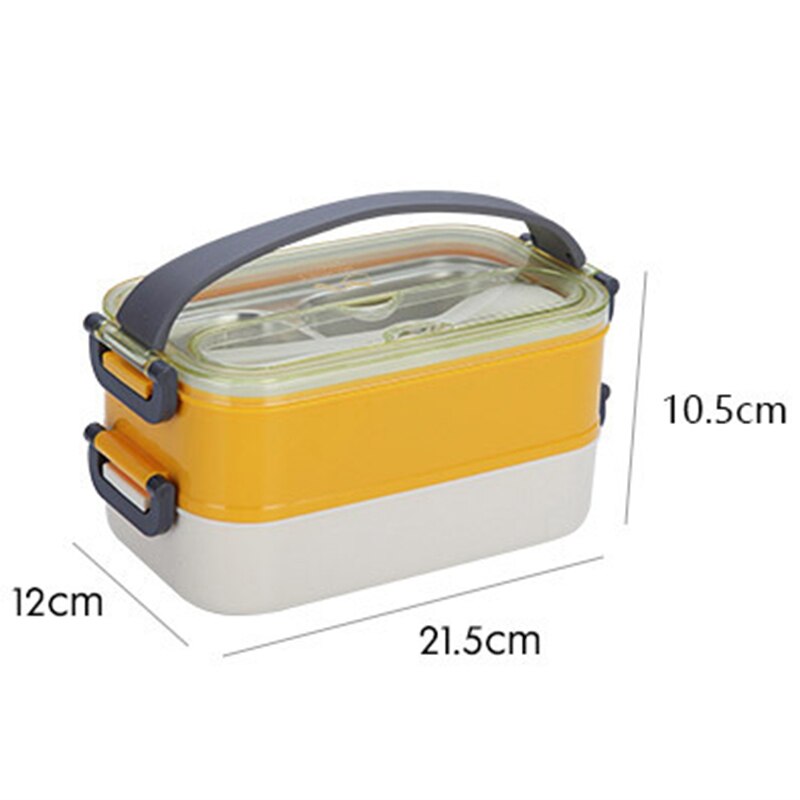 Roestvrij Staal Lunchbox Student Magnetron Kinderen Bento Box Voedsel Opslag Met Onafhankelijke Doos Container Opslag Ontbijt Doos