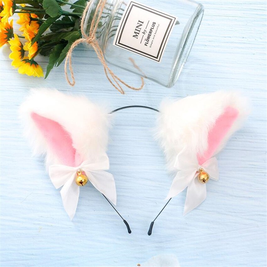 Serre-tête oreilles de renard pour femme et fille, Lolita, KC, charmant, demoiselle, fête, boîte de nuit, pince à cheveux, C359