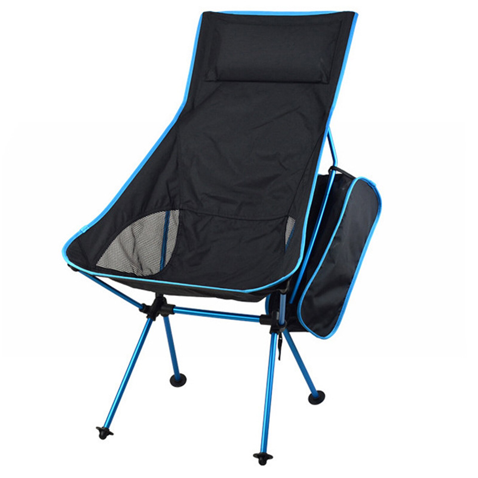 Sedia da pesca pieghevole escursionismo mobili da viaggio ufficio casa allunga sedia da campeggio esterna ultraleggera turistica portatile: Sky Blue