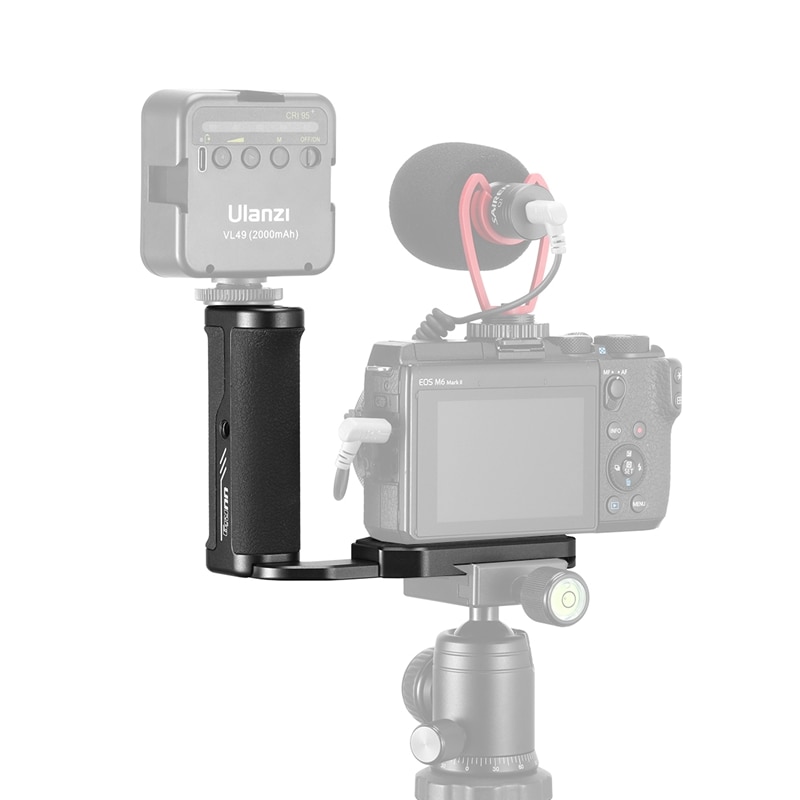 UURig R043 poignée latérale universelle prise de vue verticale L support de plaque avec sabot froid pour Microphone lumière LED