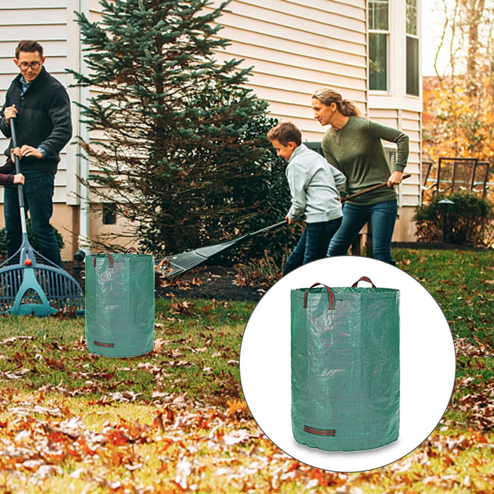 3pcs Container Heavy Duty Storage Rubbish Reusable Yard With Handles Leaf Waterproof Garden Waste Bag Large Capacity Cleaning