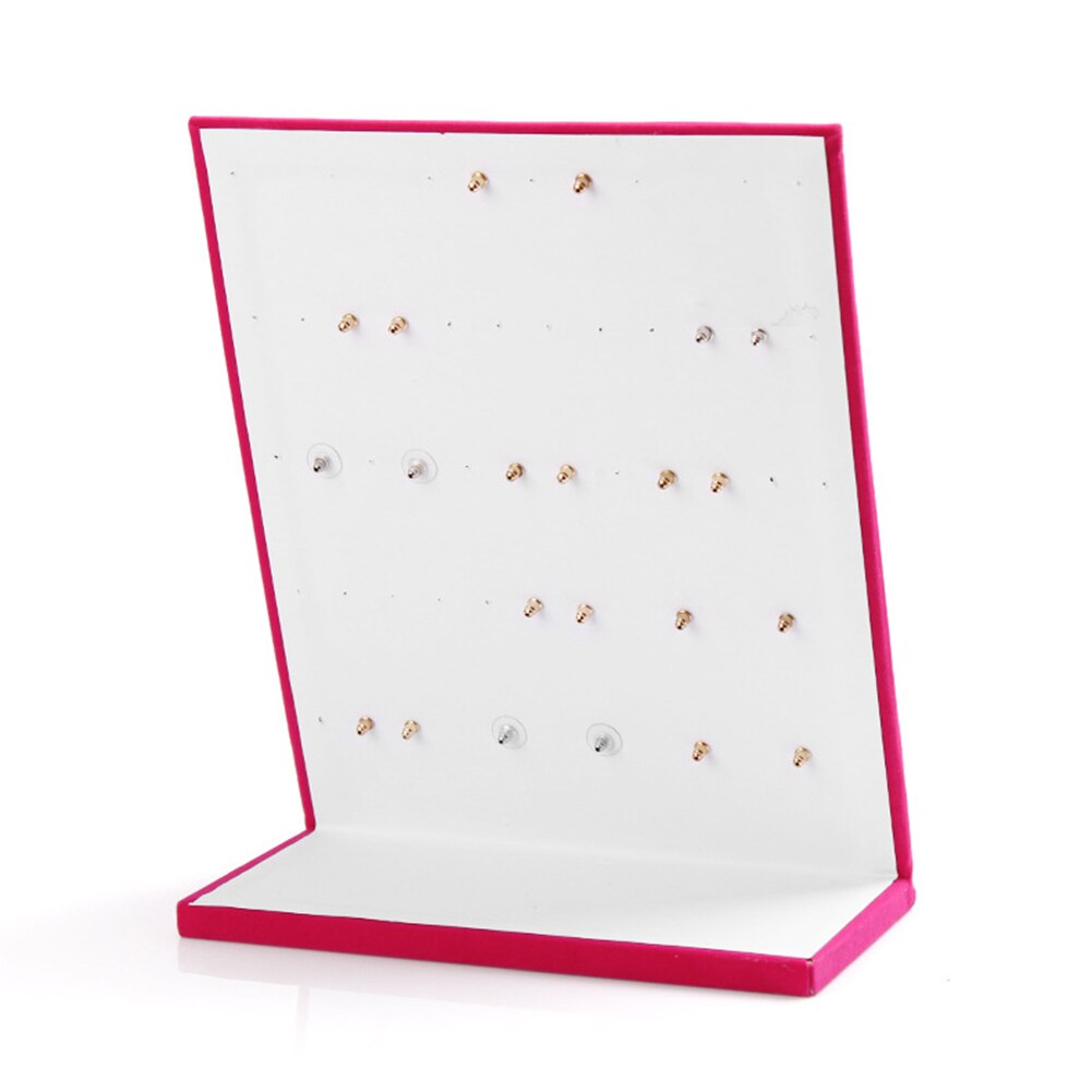 60 huller l-type ruskind smykkestativ øreringe ørestikker display øreringe holder smykker display stativ smykker organizer