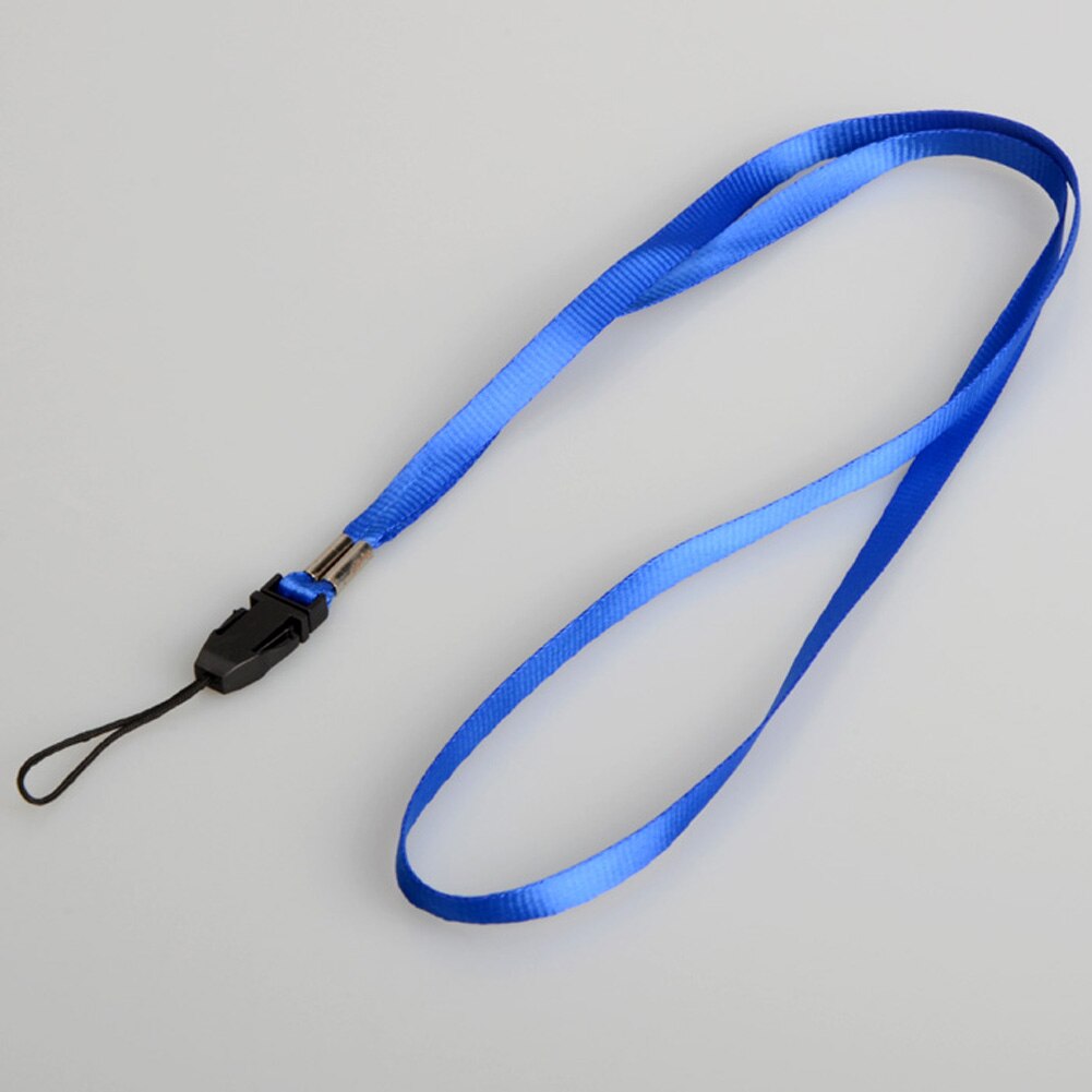 Lanyards Neck Phone Strap For ID Pass Card Badge Gym Key / Mobile Phone USB Holder DIY Hang Rope Lariat Lanyard: blue