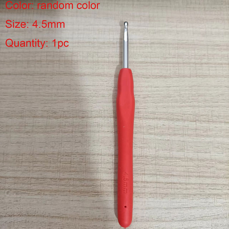1pc crochê ganchos 2.0mm-8.0mm ergonômico crochê ganchos de plástico alça de tricô para diy artesanato ganchos agulhas ferramentas suprimentos: Marrom