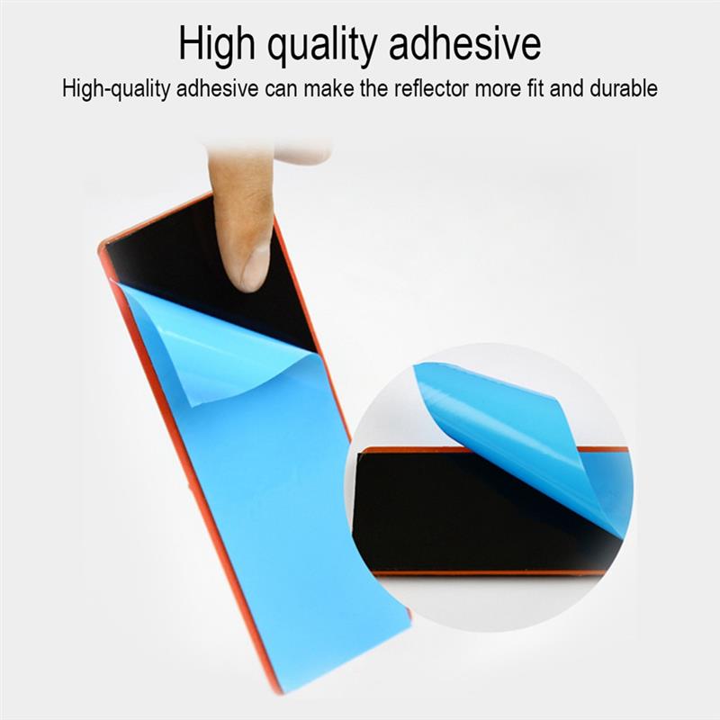 10pcs/Set Car Amber Orange Sticker Reflectors Warning Mark Sign Reflective Tape Panel IP67 For Trailer Truck RVs