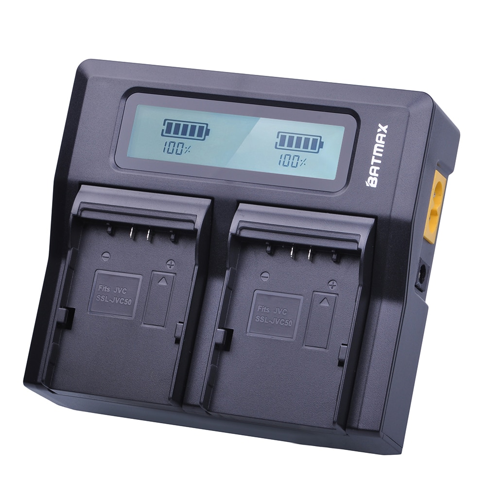 SSL-JVC50 SSL-JVC70 SSLJVC50 SSL JVC70 Camera Batterij Rapid Dual Oplader voor JVC GY-HM600 GY-HM650 GY-LS300 GY-HMQ10 Camcorders