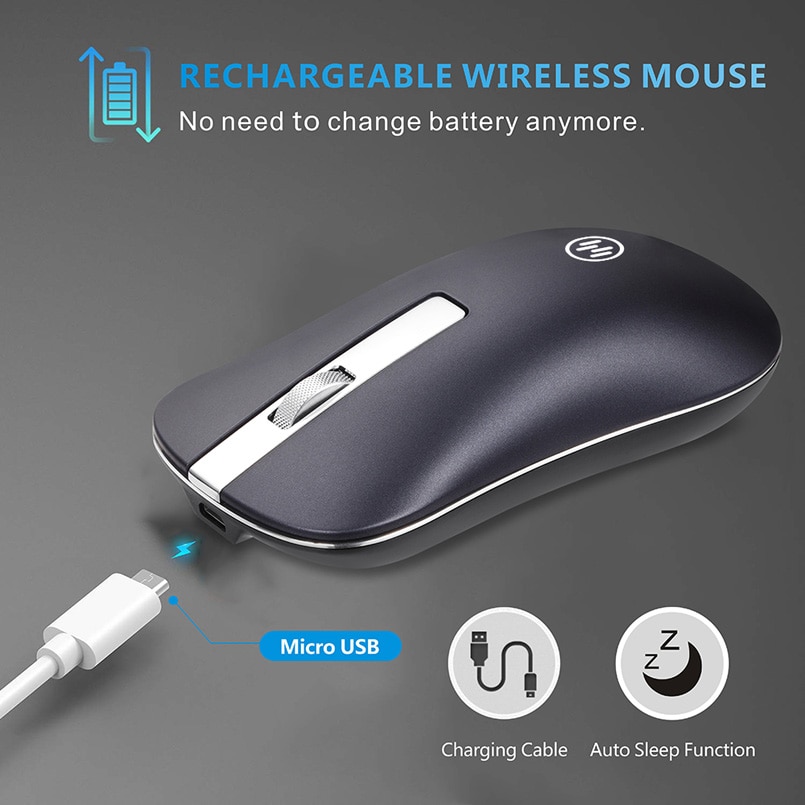 Bluetooth Draadloze Muis Stille Gaming Muis Oplaadbare Computer Muis Draadloze 2.4Ghz Ergonomische PC Muizen USB Mause voor Laptop