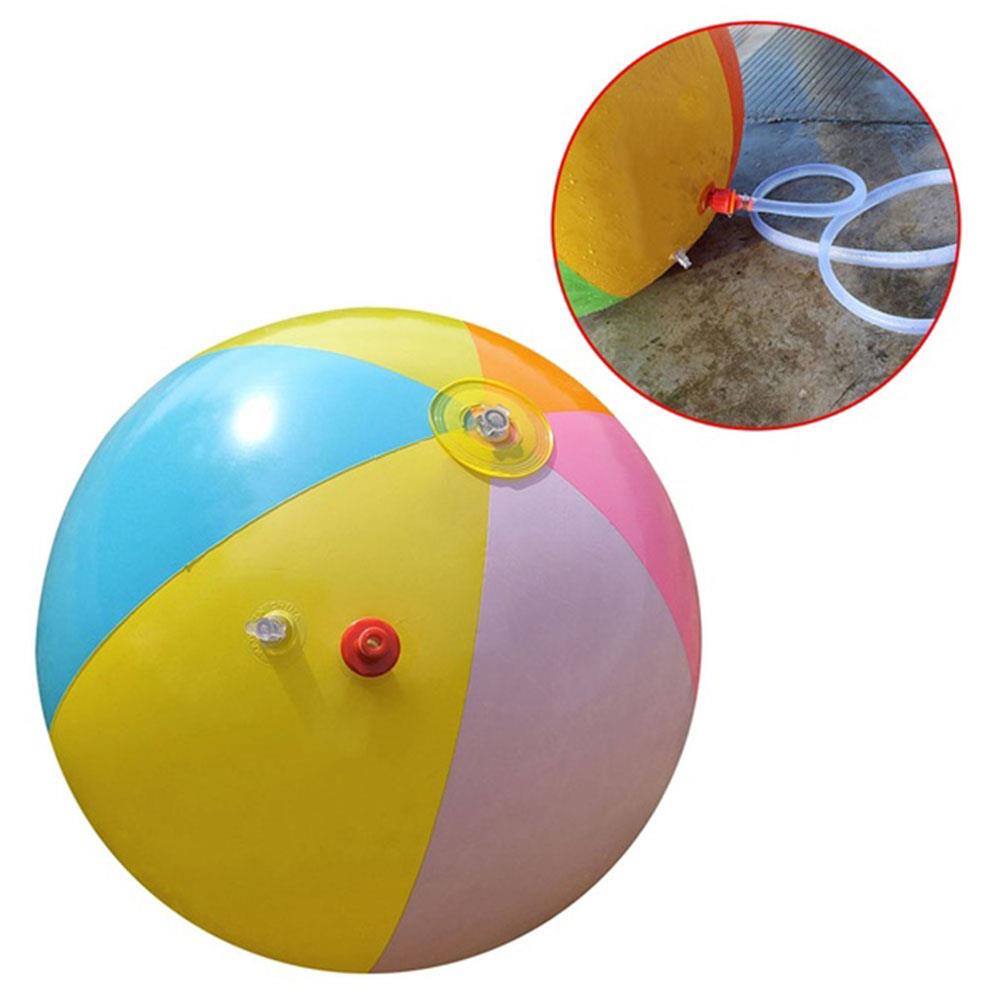 Jeu d'enfant gonflable jet d'eau boule gonflable jouet volant extérieur GameCube PVC 65/75cm piscine