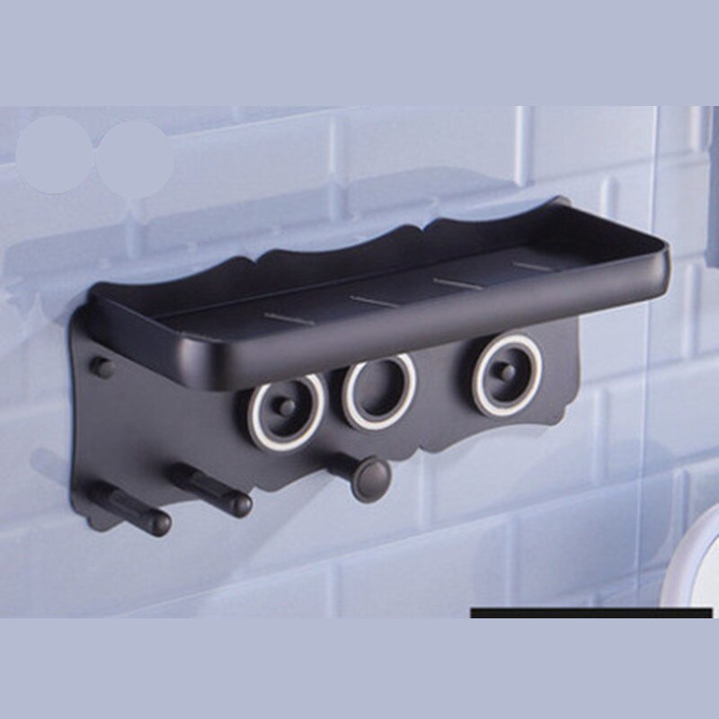 Föhnhouder, wandgemonteerd opbergrek, badkamerplank voor dyson supersonic föhn: Donkergrijs