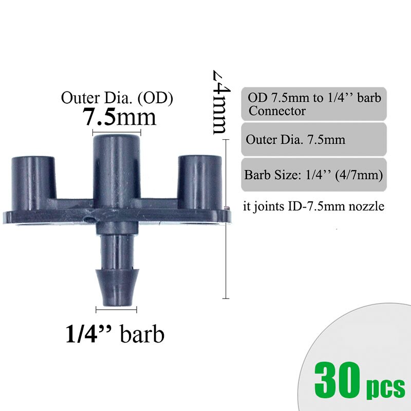 Garden Irrigation Connectors Barbed Single Double Tee Elbow Drip Arrow Cross Coupling Watering Fitting For 3/5 4/7mm Hose: light yellow