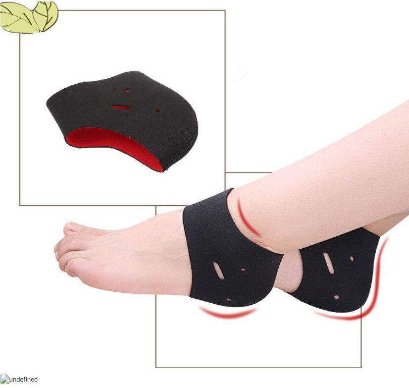 2 stykker strømper hælbeskytter beskyttende ærme hælspore til lindring af plantar fasciitis hælsmerter reducerer trykket på hælen