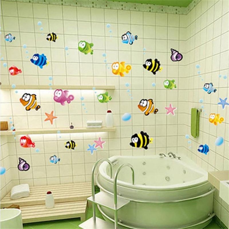 Mooie zee Vis dieren leuke grappige cartoon zeester thuis decal muursticker vinyl wall art voor kinderen kamers nursery badkamer decor
