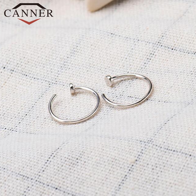 925 Sterling Zilveren Piercing Oor Tragus Kraakbeen Oorbellen Zilver/Goud Kleur Neus Hoop Nose Ring Opening Verstelbare Body Sieraden: 4 silver