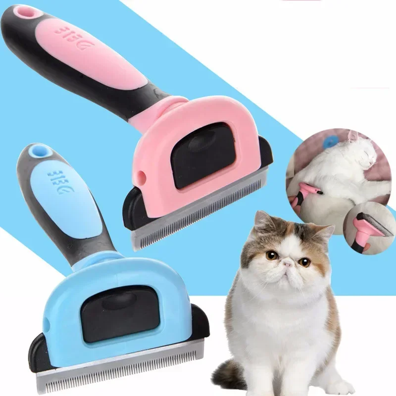 Peines para quitar el pelo de perros, cepillo para gatos, herramientas de aseo, accesorio para cortadora desmontable para mascotas, peines recortadores para mascotas, suministro de Furmins para perros y gatos