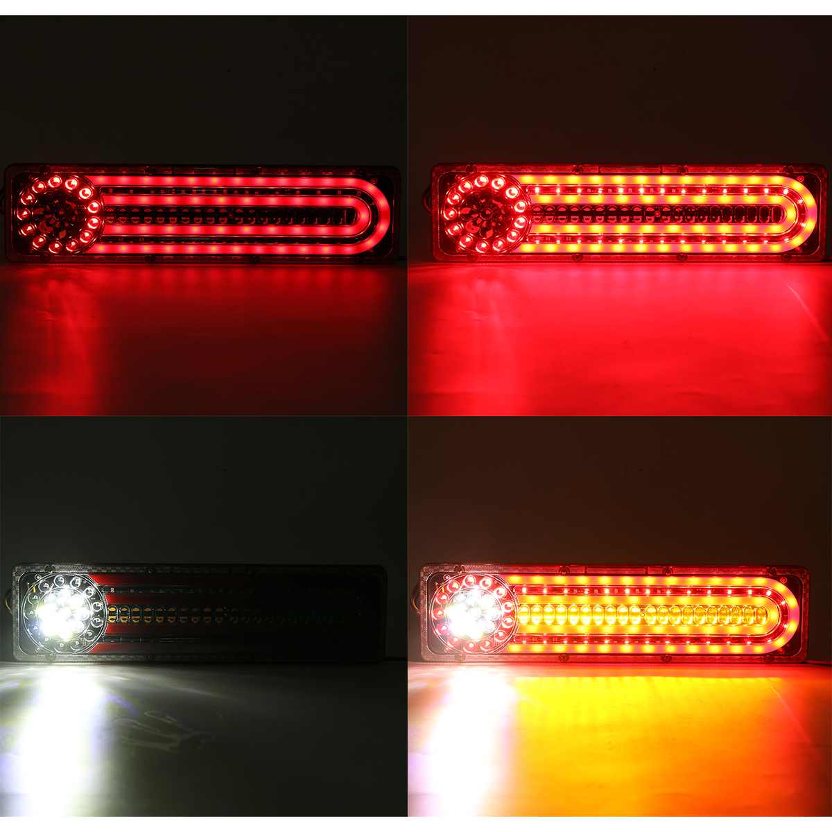 2 Stuks 24V Led Dynamische Led Auto Vrachtwagen Achterlicht Richtingaanwijzer Lmap Achter Indicator Remlichten Voor Vrachtwagen trailer Caravan Bus