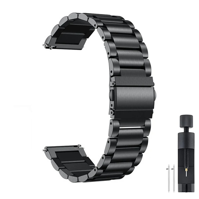Correa de Metal para Omega X Swatch Joint MoonSwatch, pulsera de acero inoxidable de 20mm, accesorios de repuesto para pulsera de negocios: Negro carbón