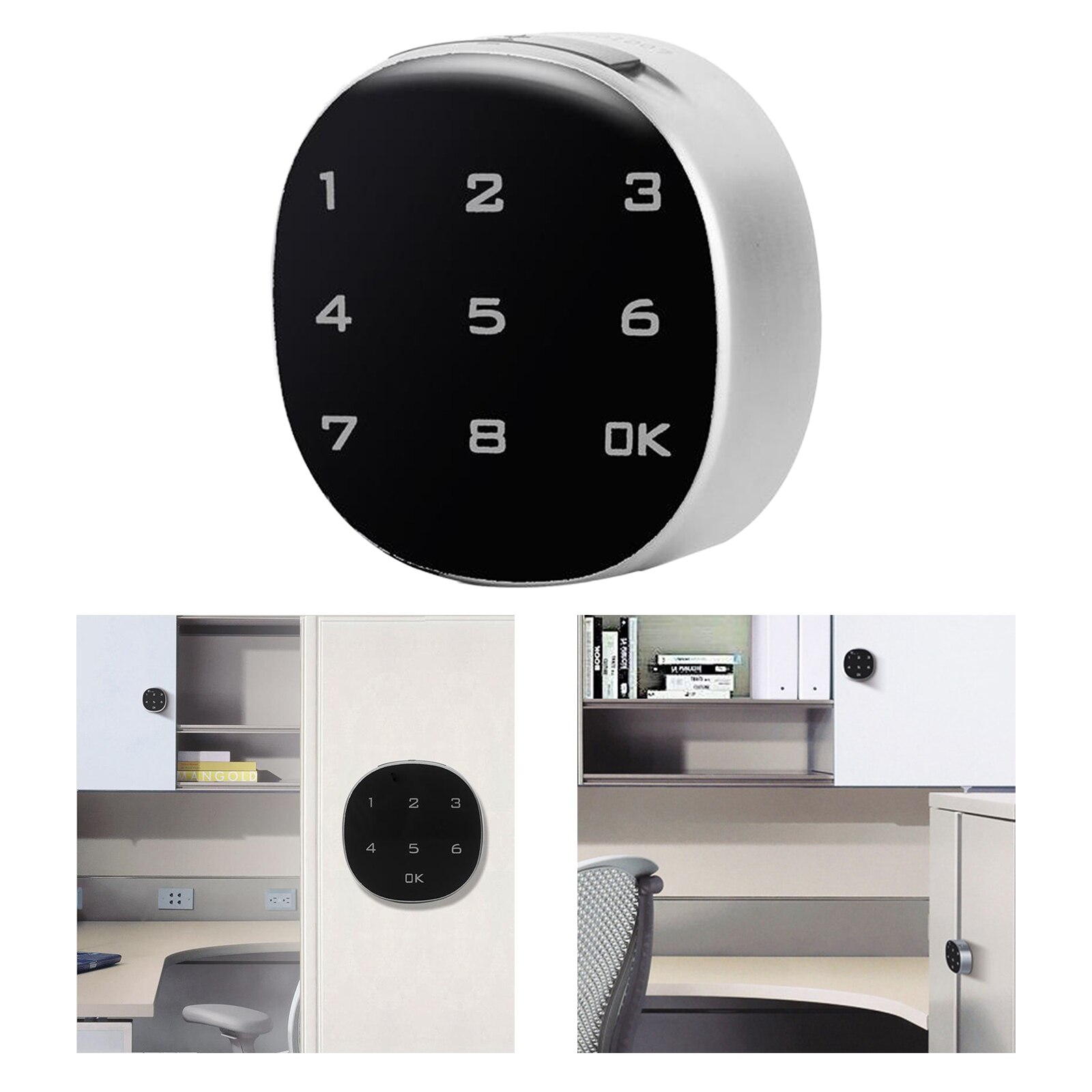 Digital Smart Electronic Password Lock Security Touch Screen Digital Lock for Wood Cabinet Keypad Office Home Drawers