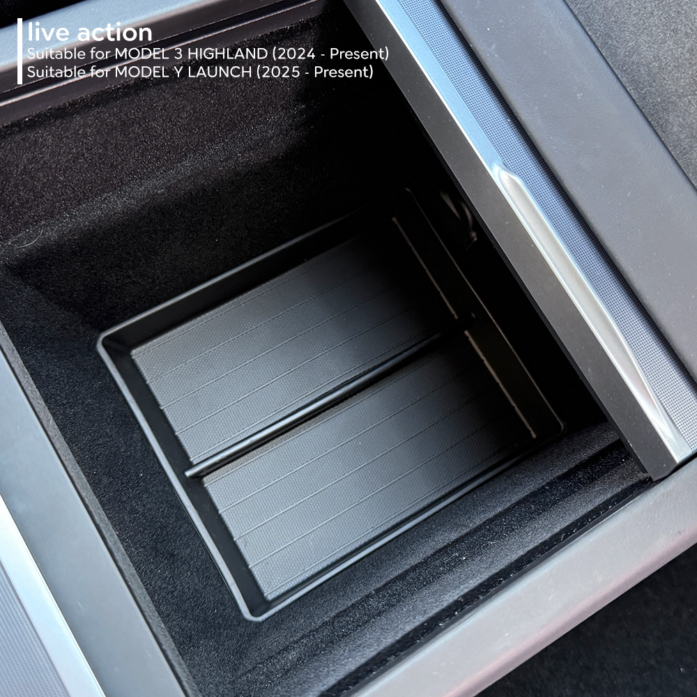 Pour Tesla modèle Y lancement 2025 modèle 3 Highland 2024 Console centrale étui de rangement pour lunettes accoudoir boîte de rangement supérieure