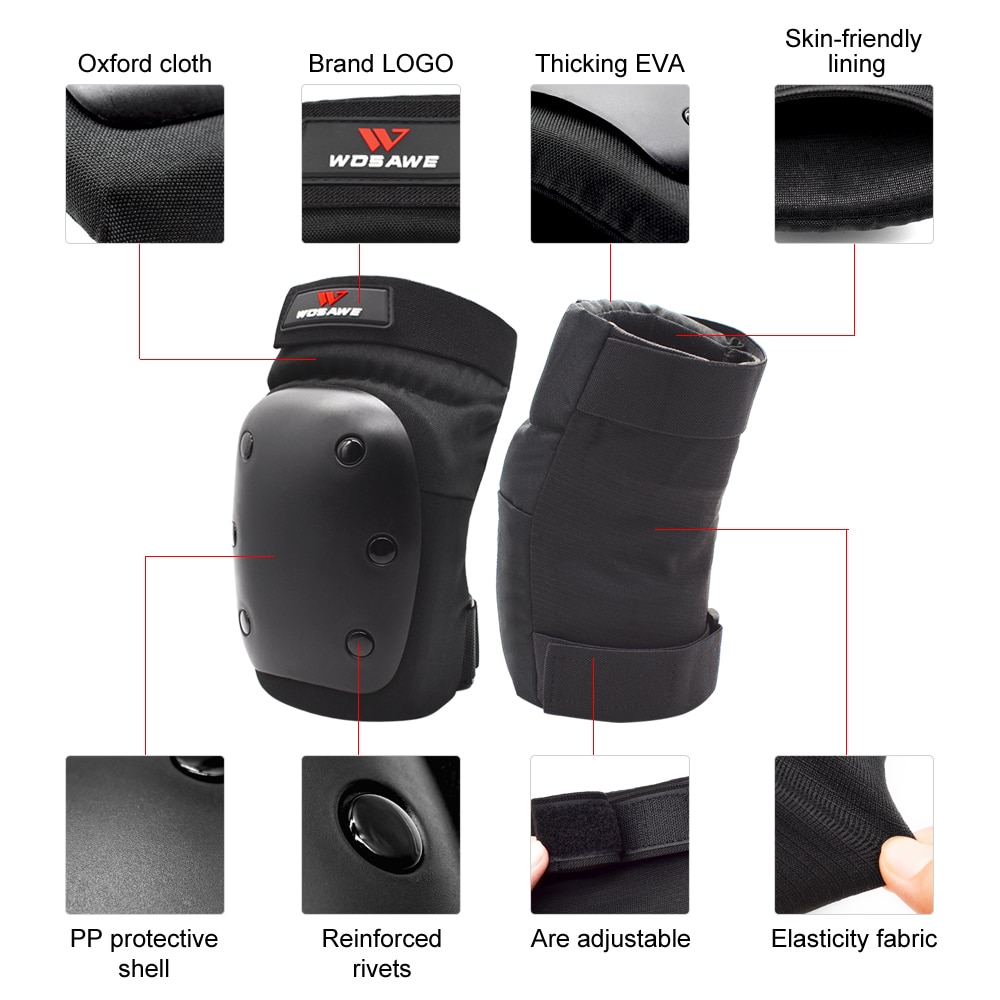 WOSAWE Youth Skateboard rodilleras, protectores de codo para muñeca, Protector de muñeca para bicicleta de Cross 3 en 1, conjunto de equipo de protección para patinaje sobre ruedas