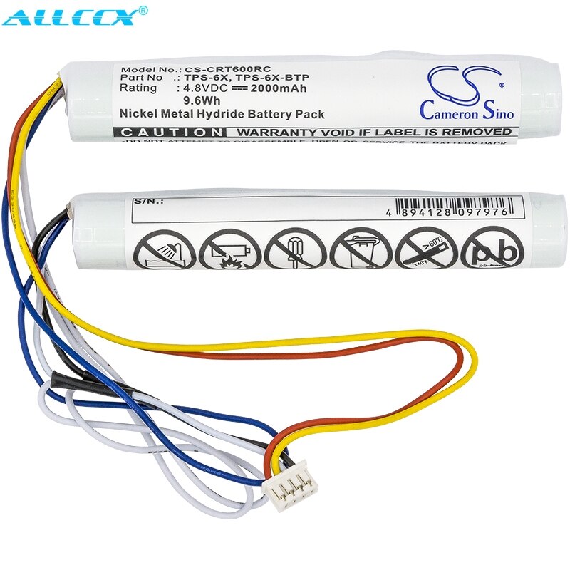Cameron Sino 2000mAh Battery 6504906, TPS-6X, TPS-6X-BTP for Crestron TPS-6X Wireless Touchpanel, TST-600 Wireless Touch Screen