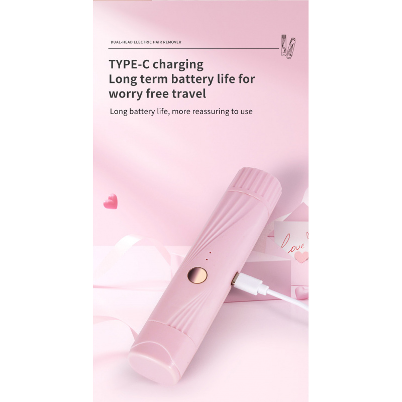 Hair Epilator Rechargeable Electric Epilator For Women Dual Head Hair Removal Device For Face Body Bikini Shave Tools Travel