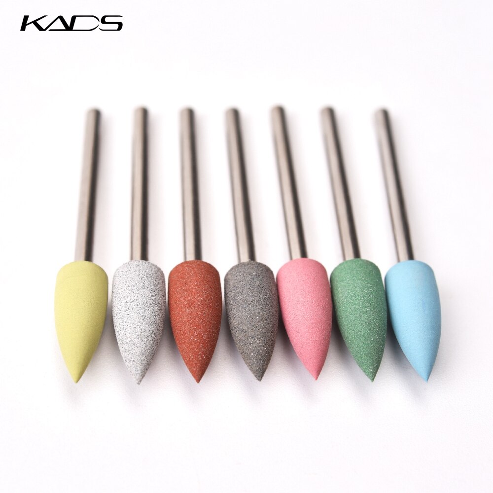 Kads kumiset kynsiporanterät joustavat kiillotuslaitteet manikyyrikone kynsitarvikkeet sähköinen kynsien pedikyyri pieni terävä pää