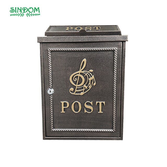 Aluminum Outside Post Metal Mailbox Wall Mounted Mailboxes for Letters: Bronze