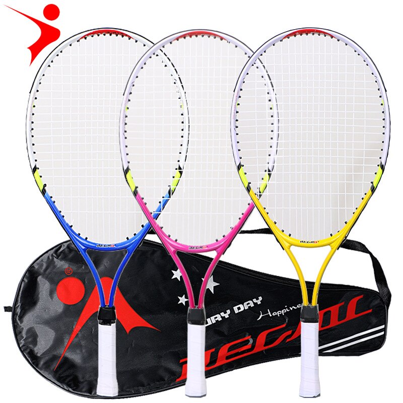 23 inch youth tennis racket aluminum alloy tennis racket strong nylon line suitable for children's training