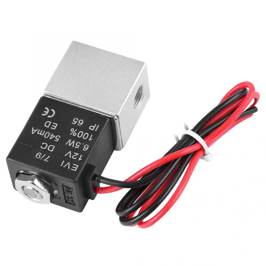 12V DC 1/8" 2 Way Normally Pneumatic Aluminum Electric Solenoid Air Valve Tool