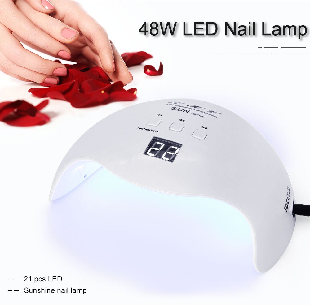 LKE Nail Droger 54W LED UV Nail Lamp Drogen UV Gel Polish met 30 s/60 s Knop timer Light 36 LEDs Dual Manicure Nail Art Lamp