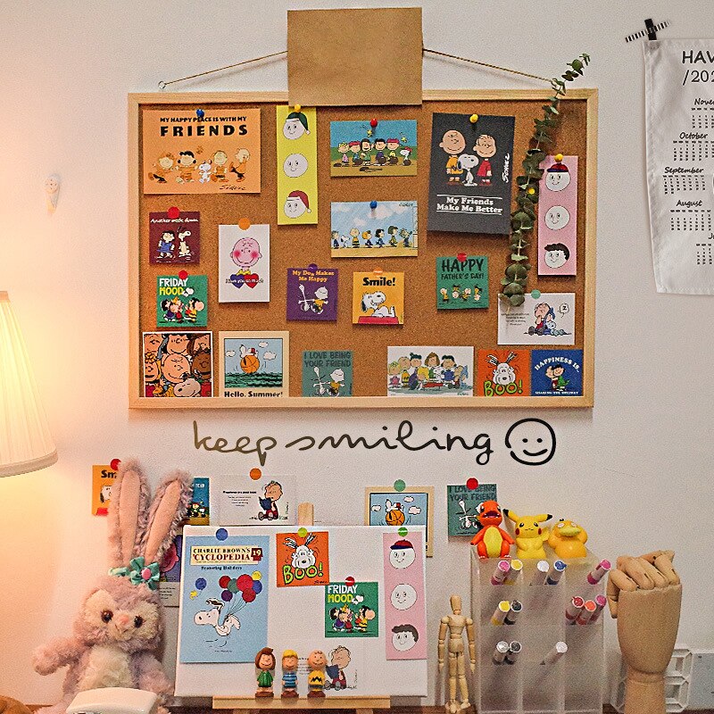 Softwood Letter Message Board Decorated Postcard Photo Display Shelf Cork Memo Board