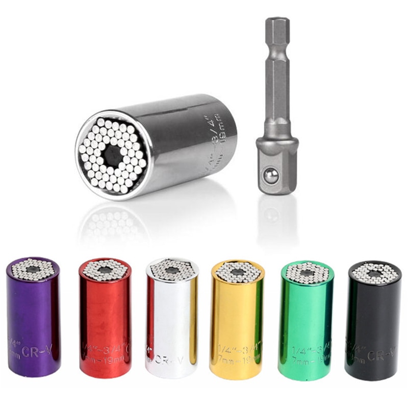 7-19mm Power Drill Adapter Hand Tools Universal Torque Wrench Spanner Grip Multi Function Ratchet Socket Sleeve