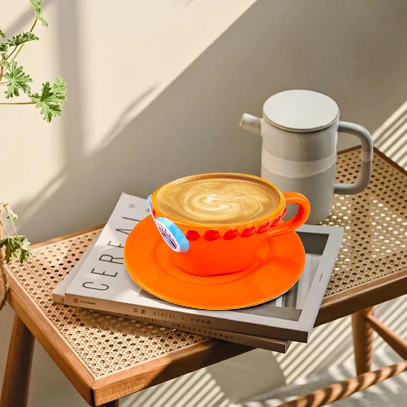 Tegneserie kaffekop og underkop hatformet vandkopper cosplay anime chopper ace sabo keramisk krus desserttallerken