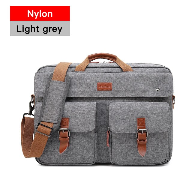 COOLBELL Backpack 17.3Inch Laptop Backpack Convertible Business Bag Casual Portable Multifunctional Ttravel Student Bag: GREY