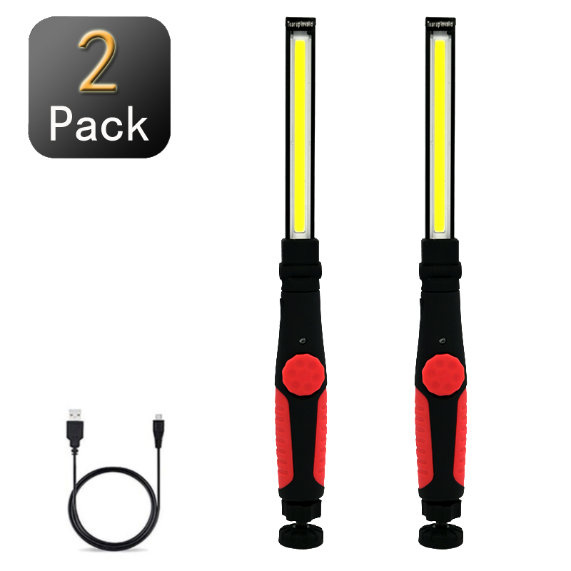 3 -i- 1 cob-arbejdslampe genopladelig led-arbejdslampe med magnetisk base superklar lampe med håndtag til bilreparation i hjemmet: Grøn
