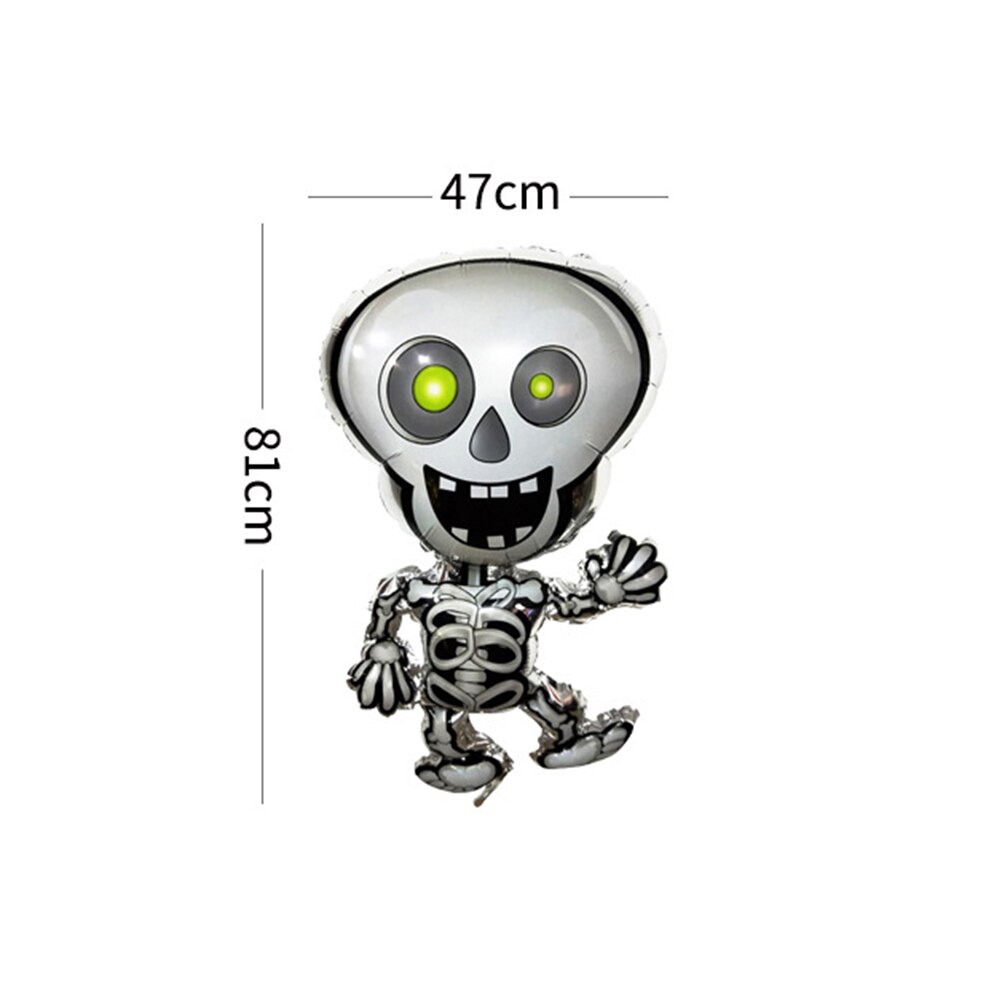 5 Pcs Halloween Skeleton Balloons Inflatable Toys Helium Balloon Aluminum Balloon For Halloween Party Decoration Supplies