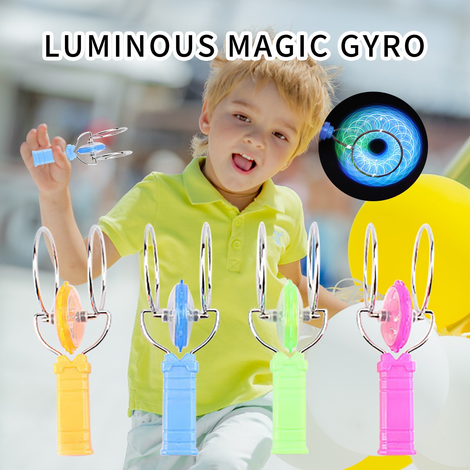 Creatieve Magnetische Vliegende Led Knippert Gyroscoop Spinning Top Met Cool Gekleurde Licht Kinderen Educatief Decompressie Speelgoed