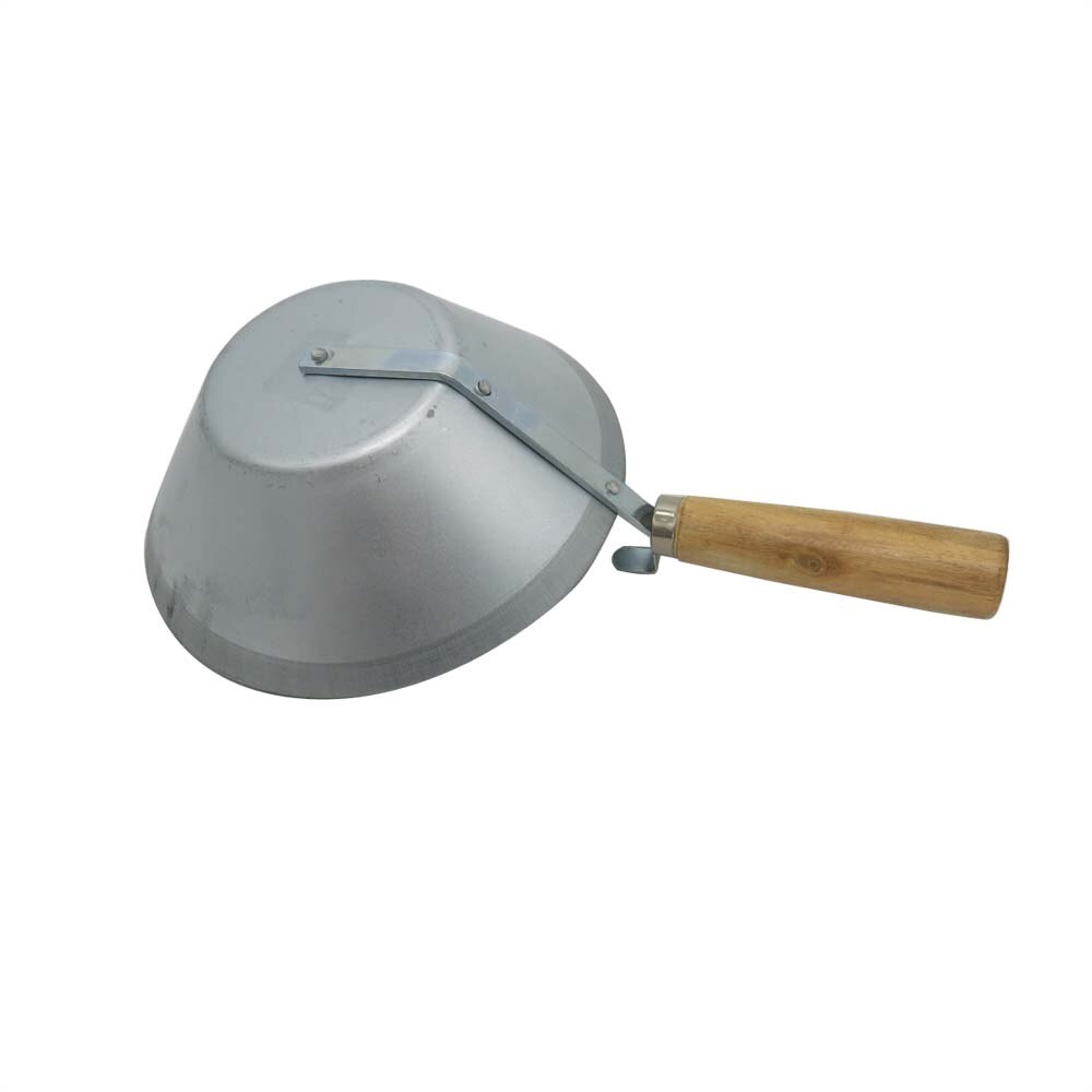 Generic wooden handle bowl cement bowl metal construction masonry concrete bowl tools