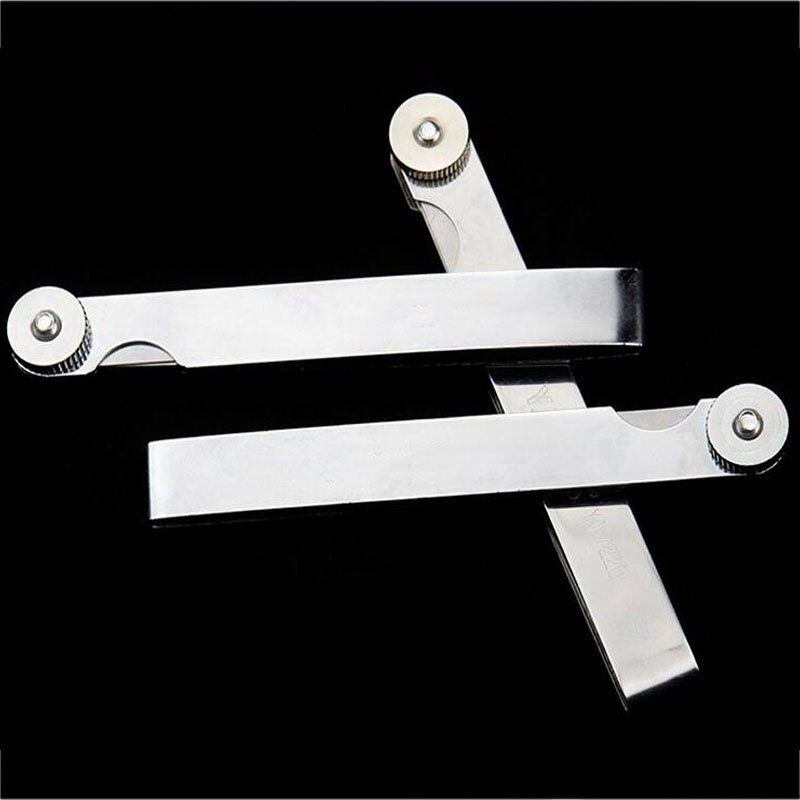 Wedge Gap Feeler Gauge 0.02-1mm Anti-Rust Steel Thick Gauge Gauge 17 Blade Thickness Gap Filling Feeler Measuring Tool