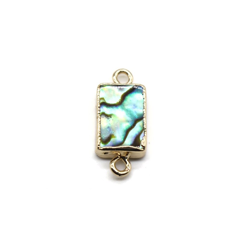 Rock Jewelry Accessories DIY Beaded Connectors Pendants Heart Star Cross Charm Natural Abalone Shell Mother of Pearl Pendants: 8x12mm rectangle