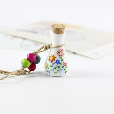 Cute perfume bottle necklace women's ceramic classic necklaces & Pendants DIY handmade necklace for women #1199: DZ111