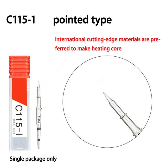 JBC115 Soldering Iron Tip 75W C115-I Straight Tip ... – Grandado