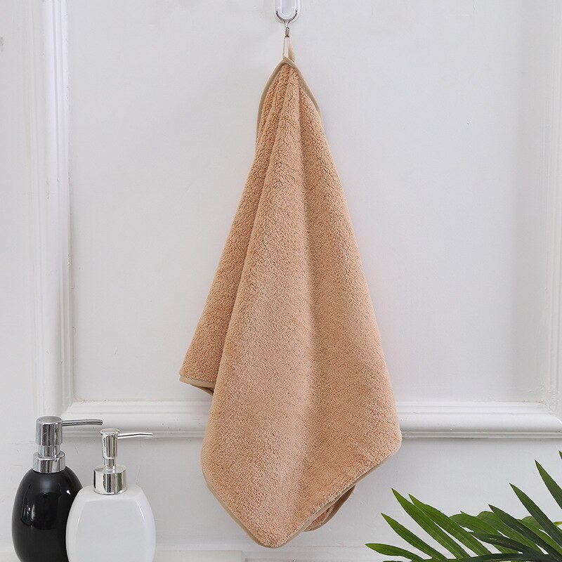 Microfibra seca rápida coraline toalha rosto afiação toalha absorvente mais grosso limpar cozinha de mesa para crianças adultos: light brown