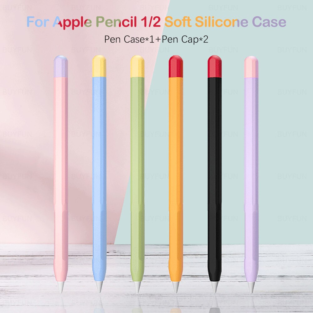 Protection Case For Apple Pencil 1/2 Soft Silicone Case Ultra Thin Shockproof iPad Tablet Touch Stylus Pen Protective Cover