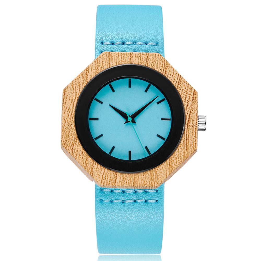 Houten horloge mannen vrouwen paar unisex imitatie bamboe houten klok quartz horloges polshorloge quartz klok sporthorloge doos: Imitatie houten horloge
