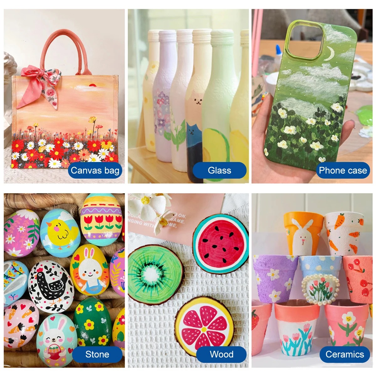 Marqueur acrylique Gouache à Double extrémité 12/24/36 couleurs, pigment étanche, marqueur Graffiti pour bricolage, fournitures de bureau et scolaires