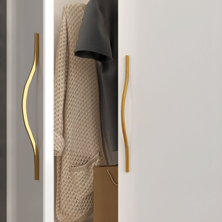 Tiradores modernos dorados, negros y grises para cajones, baño, cocina, puerta de armario