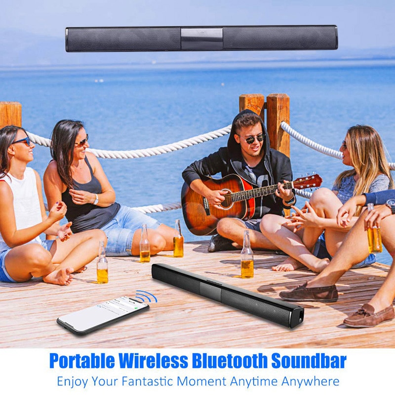 Caixa de som sem fio bluetooth 2021 com 40w, alto-falante, tv, home theater, alto-falantes de soundbar com controle remoto, áudio e tv