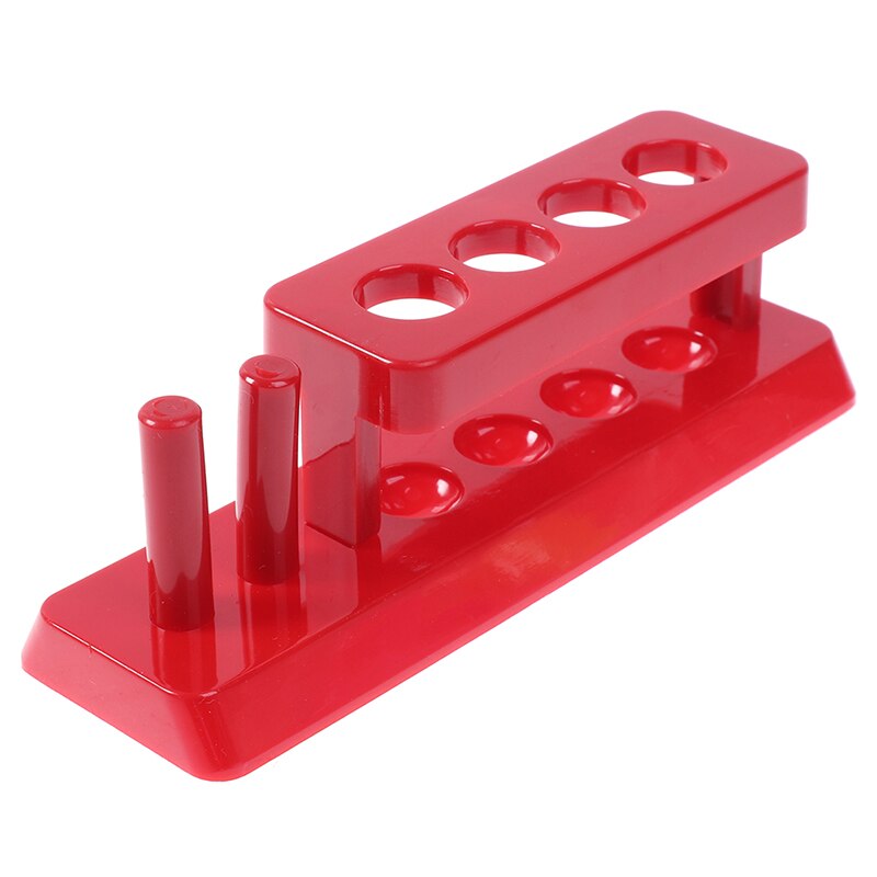 Plastic Test Tube Rack - 6 Holes - Clear Laboratory Stand - School Lab Equipment: E